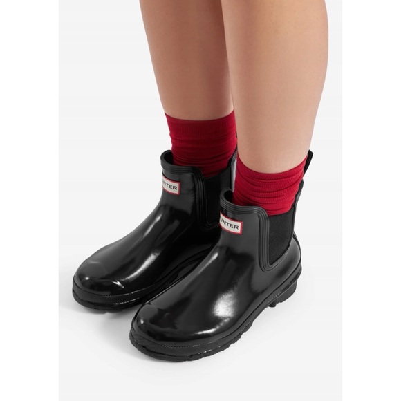 Hunter Original Gloss Chelsea Boots - Picture 1 of 12